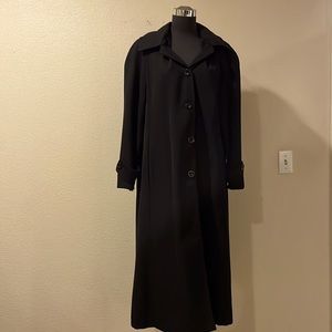 100% wool black trench coat